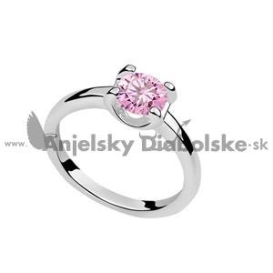 Zásnubný prsteň s ružovým kryštálom Swarovski