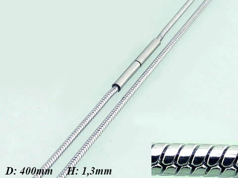 Oceľová retiazka dĺžka 400mm -hadí vzor