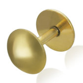 Fake piercing z ocele-zlatá činka disk