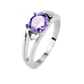 Zásnubný prsteň-fialový kryštál