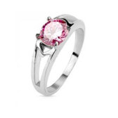 Zásnubný prsteň-ružový kryštál