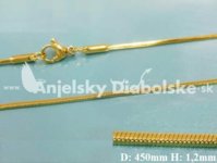 Zlatá retiazka z chirurgickej ocele hadí vzor