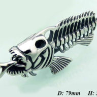 Oceľový prívesok - kostra ryby