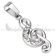 Oceľový prívesok - husľový kľúč Oceľový prívesok - husľový kľúč