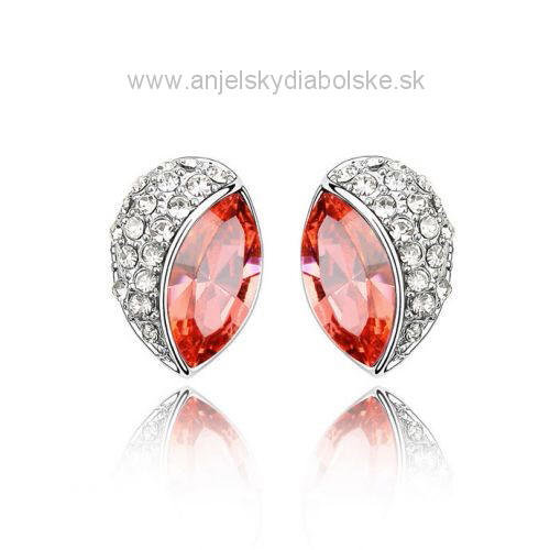Náušnice- červené oči Swarovski kryštál