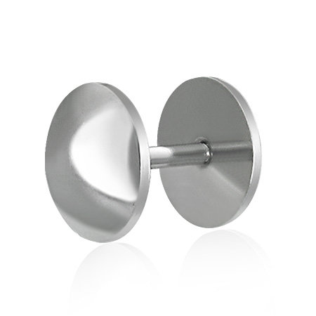 Fake piercing z ocele-lesklá činka disk