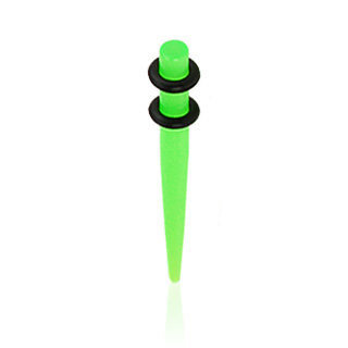 Farebný taper s dvoma gumičkami /30mm/, zelená