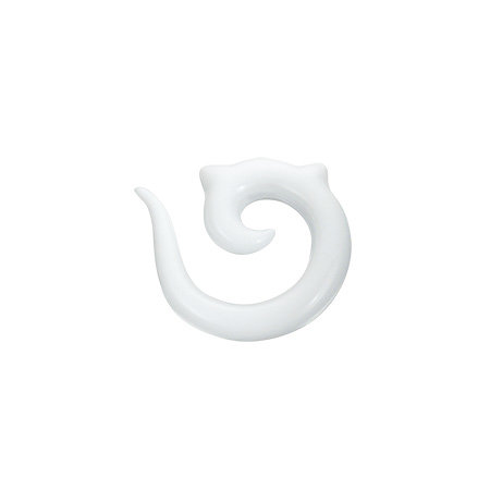 Špirálový expander do ucha 2mm, biela