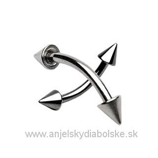 Titánový piercing do obočia kužele /4mm/