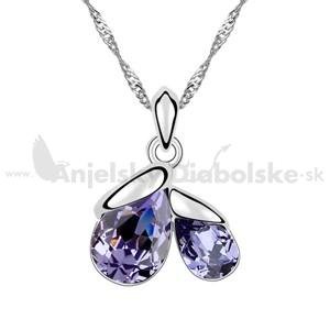 Swarovski prívesok fialové čerešne