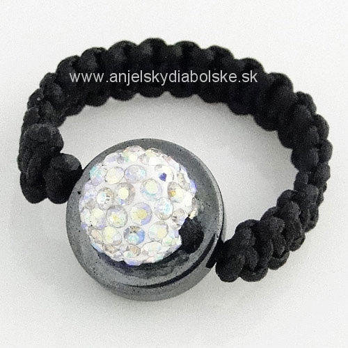 Shamballa prsteň disco kryštáliky