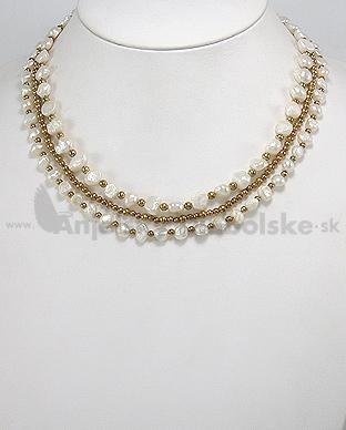 Náhrdelník-sladkovodné perly s korálkami