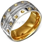 Oceľový prsteň-vyrezané kruhy