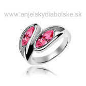 Swarovski prsteň ružové kryštály