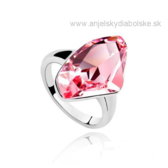 Swarovski prsteň veľký ružový kryštál