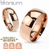 Titánový prsteň-ružovozlatej farby
