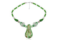 Murano náhrdelník zelený