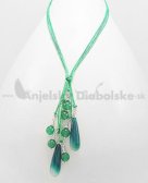 Zelený náhrdelník s korálkami