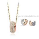 Luxusná Swarovski súprava žltozlatá