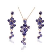 Súprava-fialové kryštály Swarovski